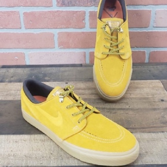 nike sb janoski premium bronze & gum suede skate shoes